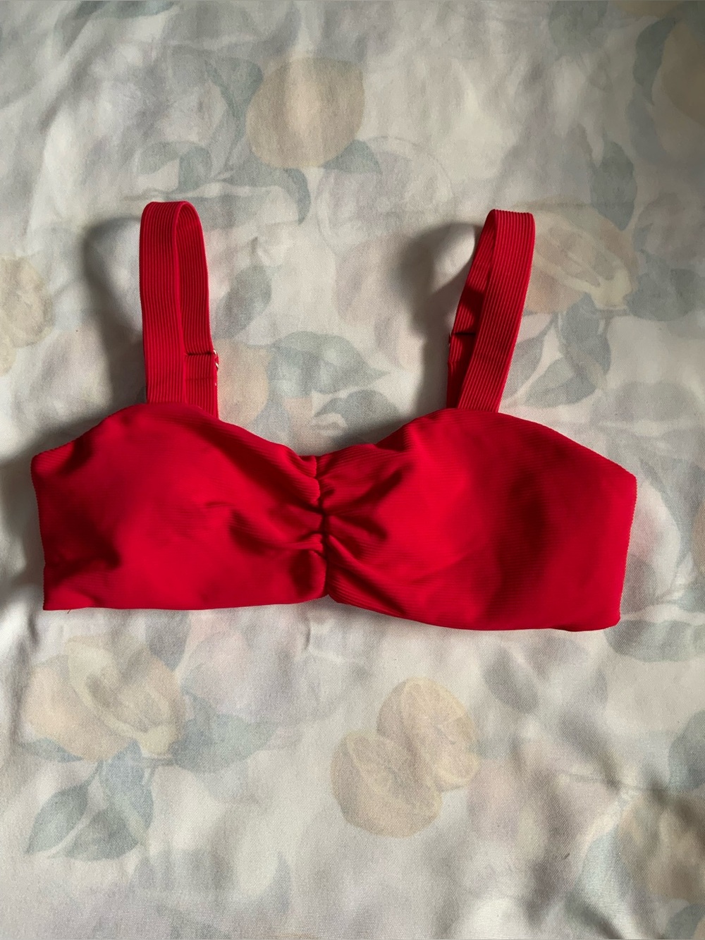 NWOT Ribbed Ruched Bikini Top - Picture 5 of 7